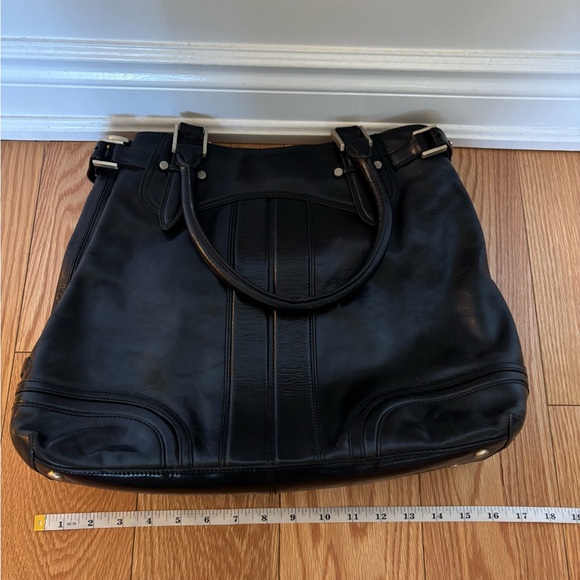 Cole Haan Black Leather Tote - Picture 8 of 10